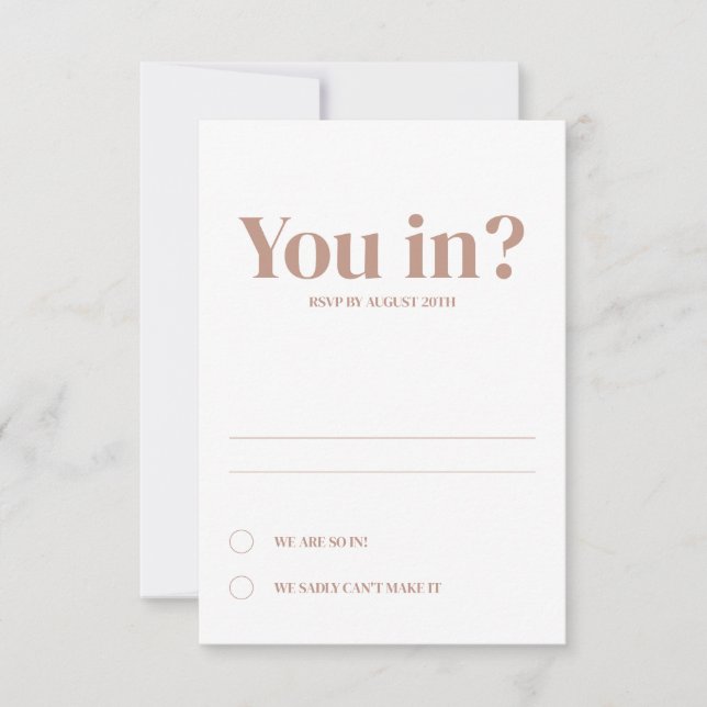 Convite para Detalhes de Casamento Mínimo (Frente)