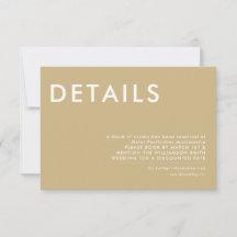 Convite para Detalhes de Casamento Mínimo