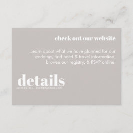 Convite para Detalhes de Casamento Mínimo