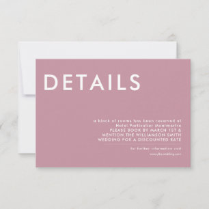 Convite para Detalhes de Casamento Mínimo