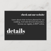 Convite para Detalhes de Casamento Mínimo