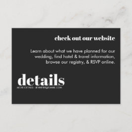 Convite para Detalhes de Casamento Mínimo