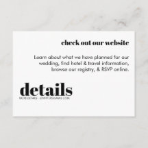 Convite para Detalhes de Casamento Mínimo