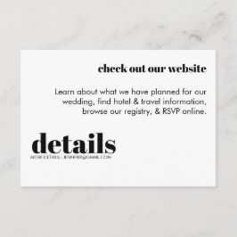 Convite para Detalhes de Casamento Mínimo