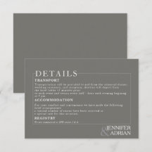 Convite para Detalhes de Casamento Mínimo