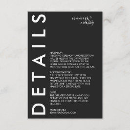 Convite para Detalhes de Casamento Mínimo