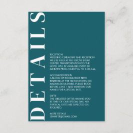 Convite para Detalhes de Casamento Mínimo