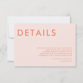 Convite para Detalhes de Casamento Mínimo