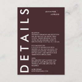 Convite para Detalhes de Casamento Mínimo