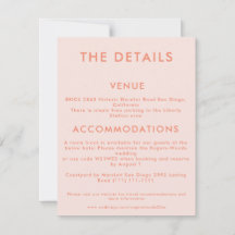 Convite para Detalhes do Casamento Teal Mínimo