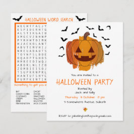 Convite para Dia das Bruxas Jack O Lantern