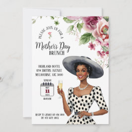 Convite para dia de as mães Brunch - Dama-Na moda