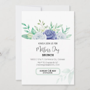 Convite para Dia de as mães Floral Brunch