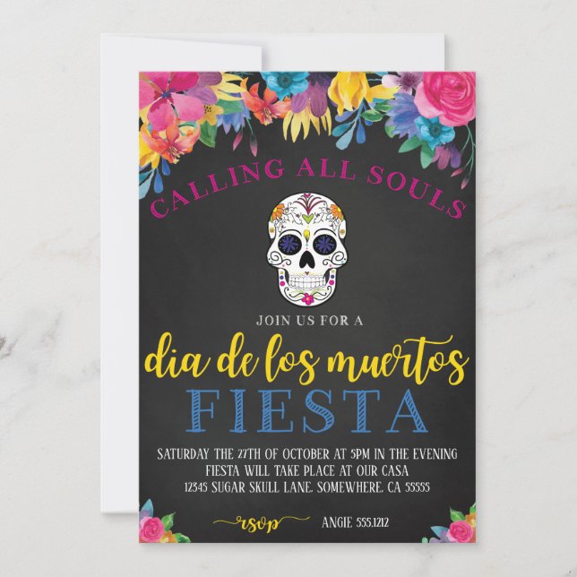 CONVITE PARA DIA DE LOS MUERTOS (Frente)
