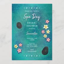 Convite para Dia do Spa de Flores Flutuantes