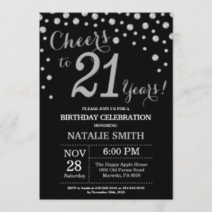 Convite para Diamante aniversário de 21 anos de Pr