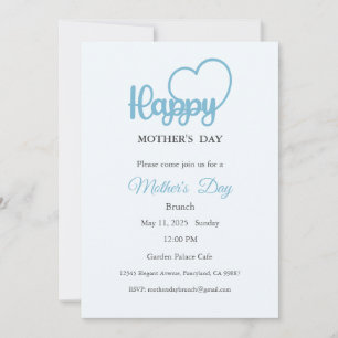 Convite para dias de as mães, Almoço de Brunch de 