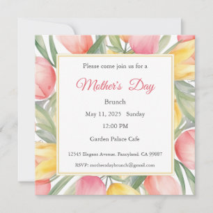 Convite para dias de as mães, Almoço de Brunch de