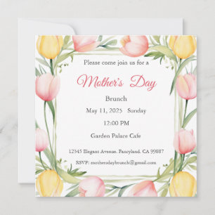 Convite para dias de as mães, Almoço de Brunch de