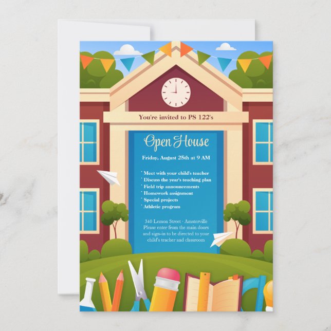 Convite para dias escolares (Frente)