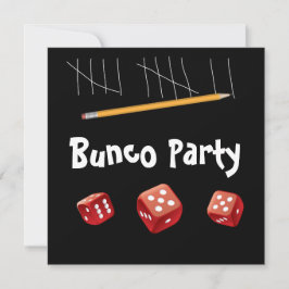 Convite para Dice de Jogo e Bunco