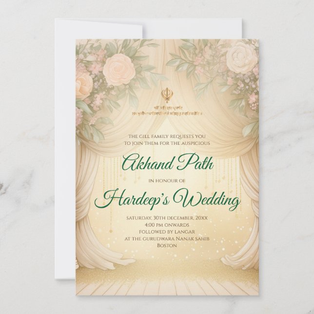 Convite para Digital Akhand Sahib Paath e Akhand P (Frente)