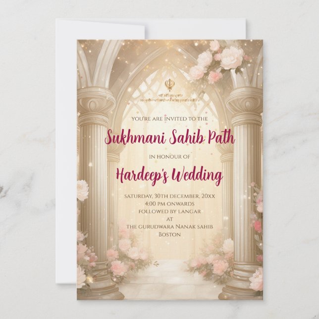 Convite para Digital Sukhmani Sahib Path e Akhand  (Frente)