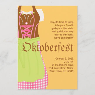 Convite para Dirndl Oktoberfest