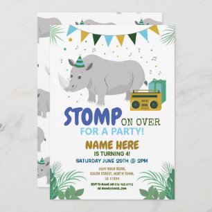 Convite para diversão animal do Aniversário de cri