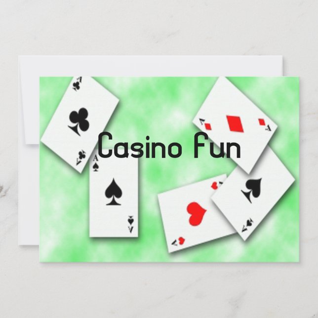 Convite para Diversão de Casino (Frente)