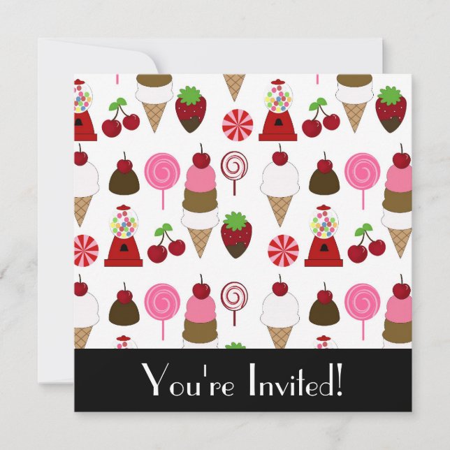 Convite Para Doces E Doces (Frente)