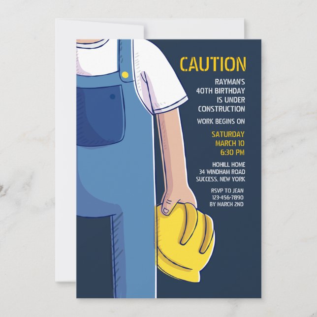 Convite para duro Hat (Frente)