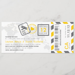 Convite para emissão de bilhetes de avião de pas