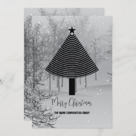 Convite para empresas da árvore de Natal abstrato