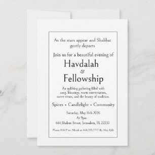 Convite para Encontro de Havdalah, Modernidade Min