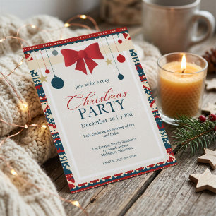 Convite para Encontro de Natal Aconchegante Escand