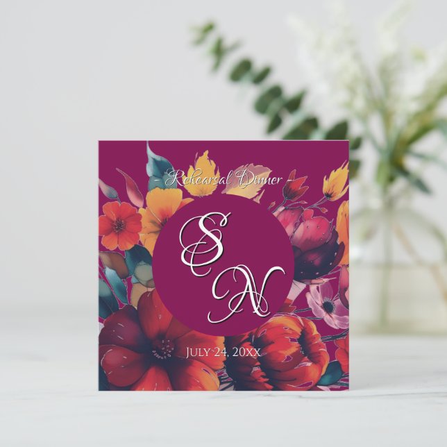 Convite para ensaio de casamento de Buquês de amei (Em pé/Frente)