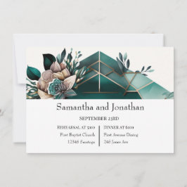 Convite para ensaio de Design geometria verde mode