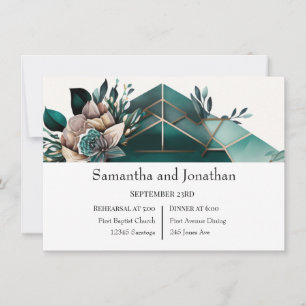 Convite para ensaio de Design geometria verde mode