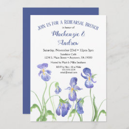 Convite para ensaio de íris púrpura Brunch