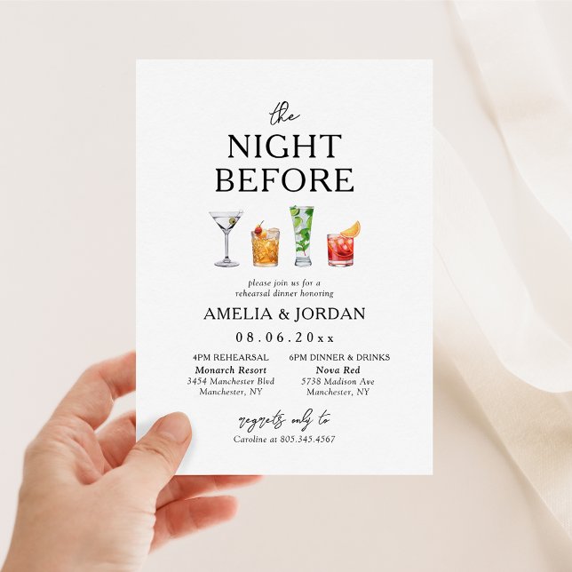 Convite para Ensaio de Jantar e Drinks da Noite An (Criador carregado)