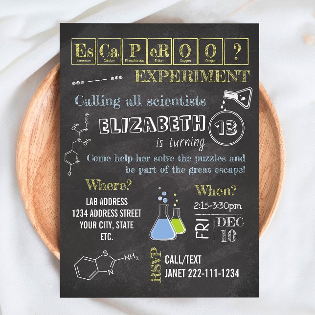 Convite para Escape Room do Laboratório de Ciência (Criador carregado)