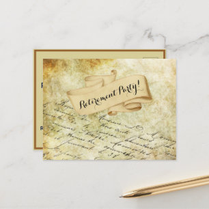 Convite para Escrita Manual de Vintagem Anterior e