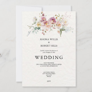 Convite para estationery de Casamento Floral