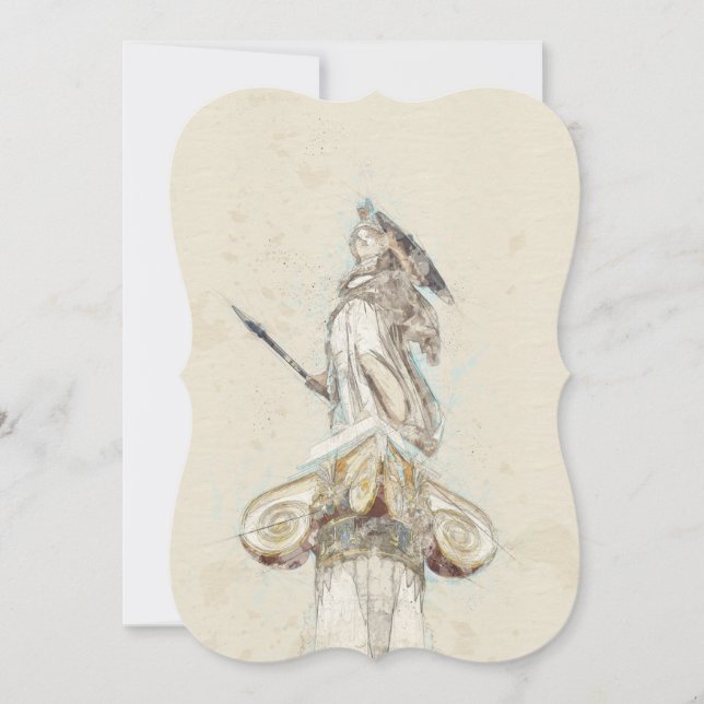Convite para Estatua de Atena - Elegante (Frente)