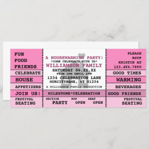 Convite para Estilo de Bilhete de Uso Doméstico