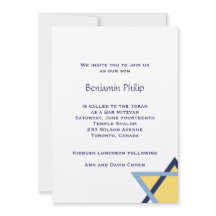 Convite para Estrela Azul Amarela Judaica