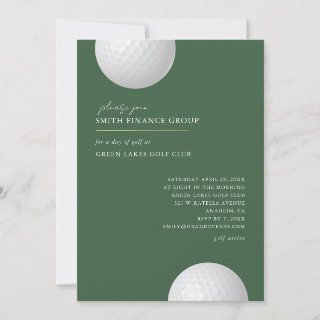 Convite para Evento Corporativo de Golfe (Frente)