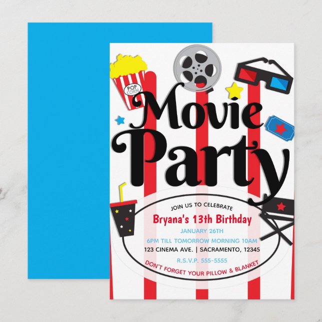 Convite para Evento de Festa de Aniversário de Fil (Frente/Verso)