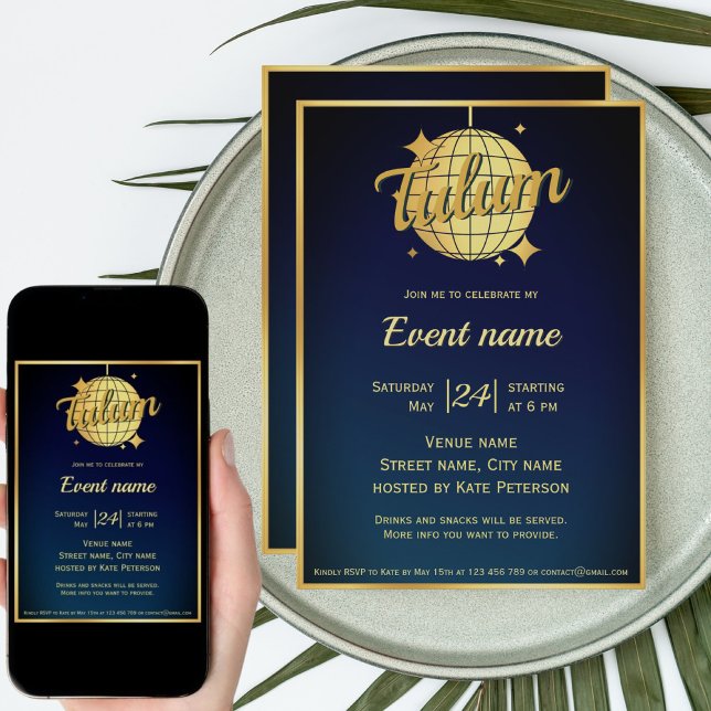 Convite para evento de festa temática Tulum (Criador carregado)